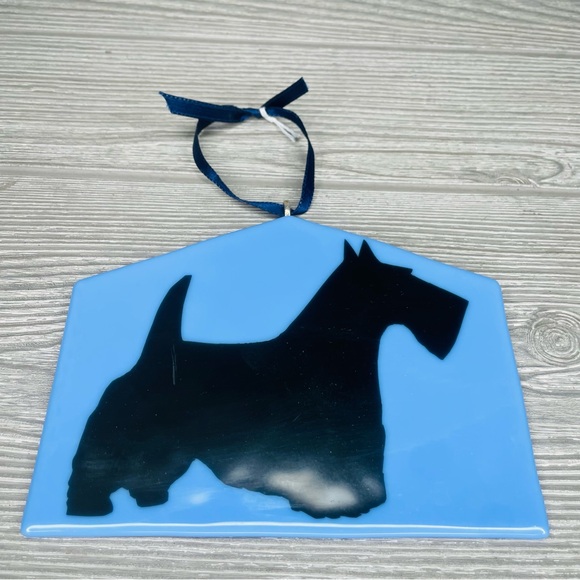 Stained glass sun catcher Scottie dog coaster decoration orniment handmade art - Picture 2 of 5